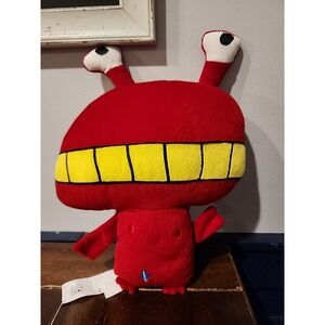 Ikea Sagoskatt Soft Toy Red Long Eyes Monster Plush Cuddly Toy 12"